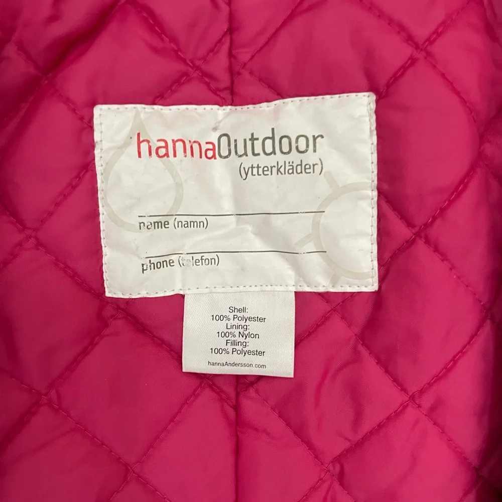Hanna Andersson full body snow suit coat girl 2T